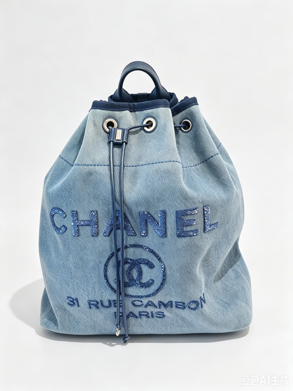Chanel Canvas Large Deauville Backpack